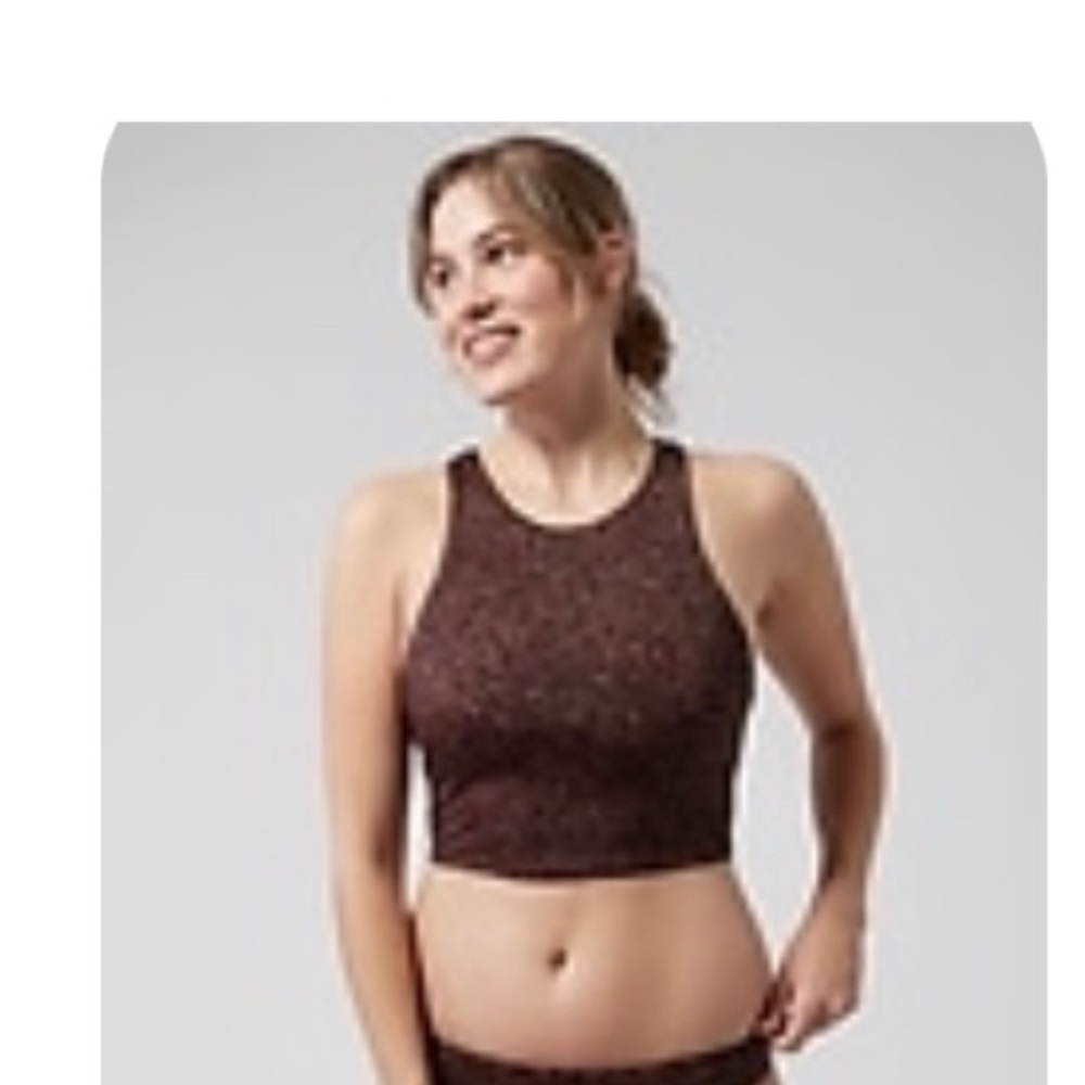 Athleta Flower Print Bikini Swim Small D Camo Flora Decadent Conscious Crop Top